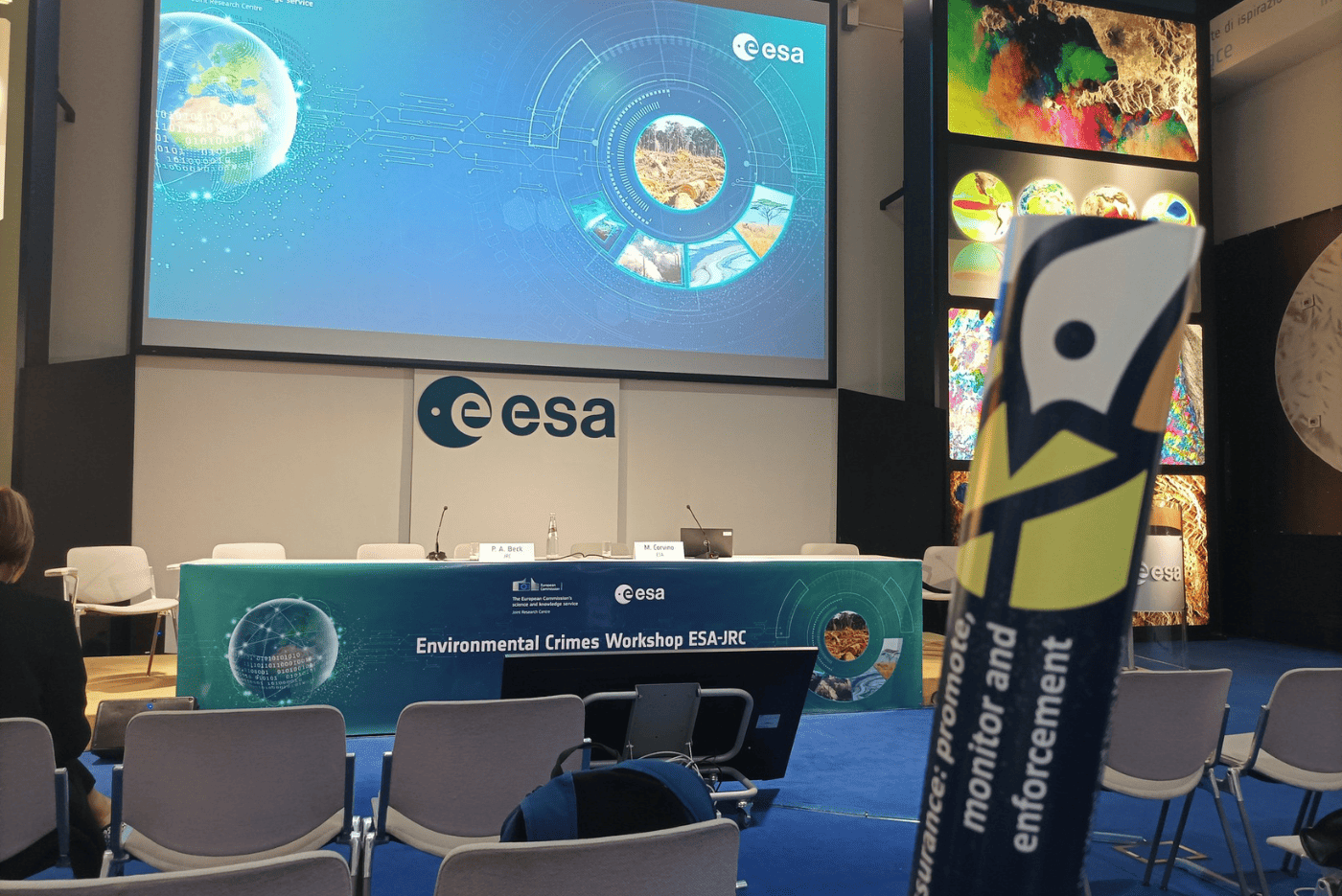 Picture of the main stage of the ESA Environmental Crimes Workshop.