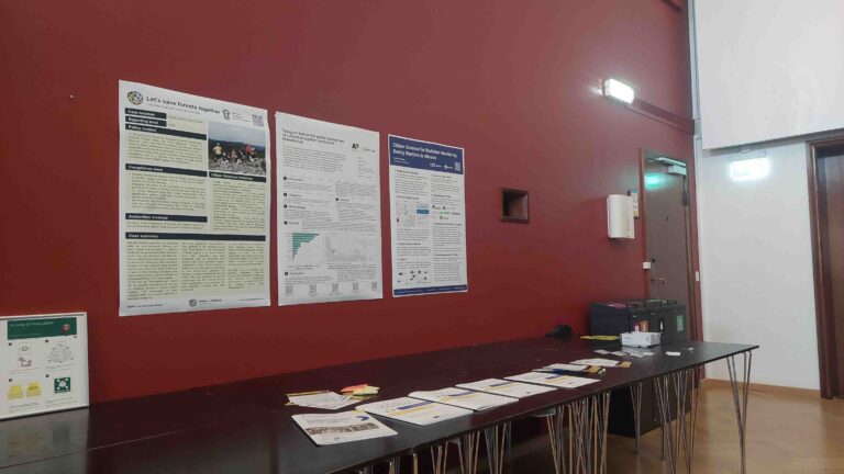 The poster on the more4nature case presented by NECU at the GROMADA conference. Photo: Nerea Turreira García. 